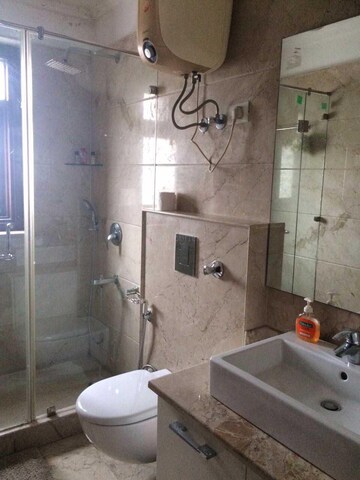 Bathroom in 3 BHK Builder Floor at Greater Kailash I – for Rent