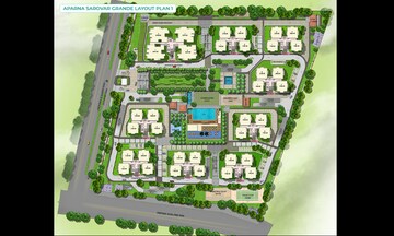 Master Plan in 3 BHK Apartment at Aparna Sarovar Grande, Nallagandla – for Sale