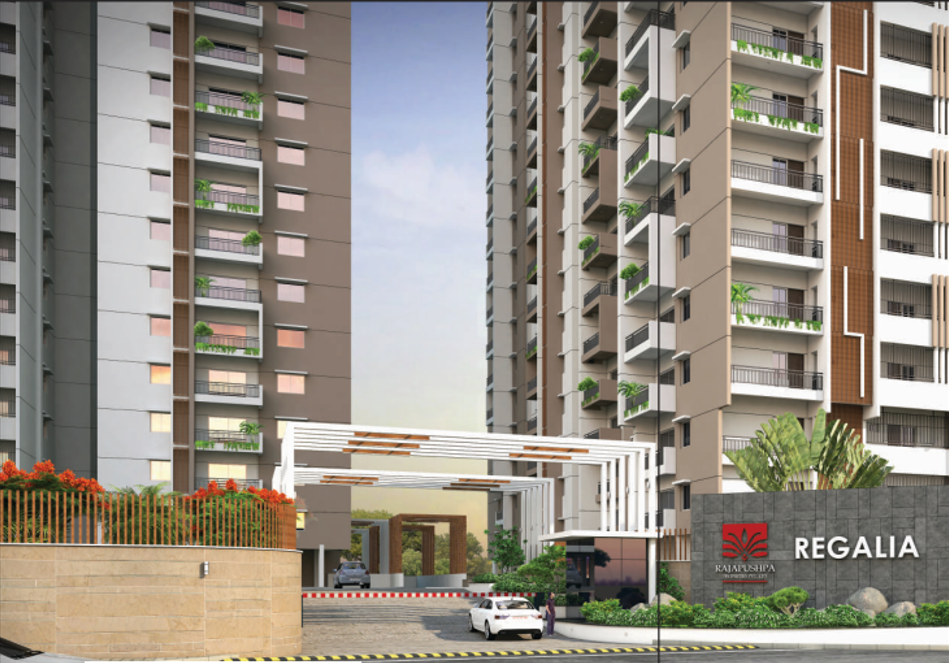 3 BHK + Pooja Room 1945 Sq.Ft. Apartment in Rajapushpa Regalia