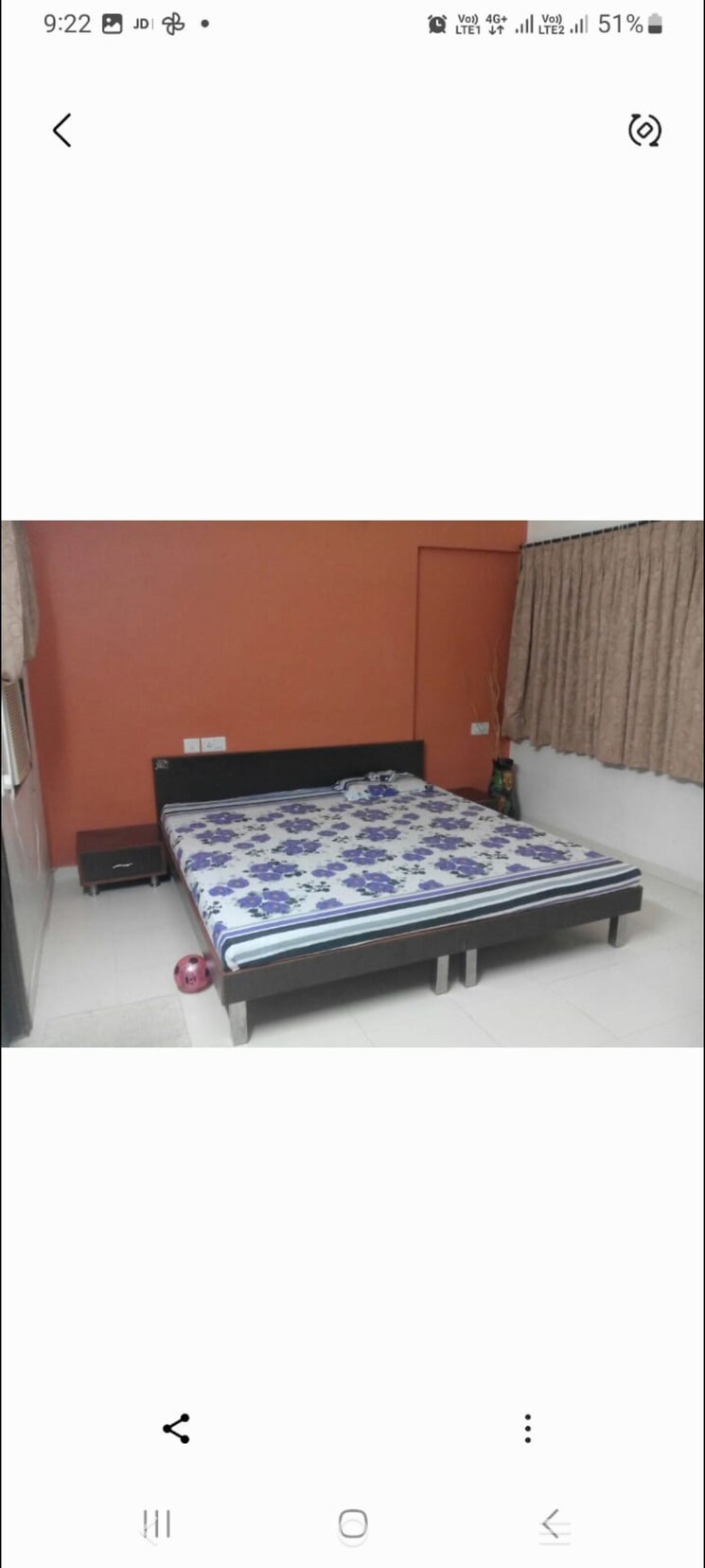 Bedroom, vishwanath-sharanam-12 2 Bedroom 1200 Sq.Ft. Apartment In Prahlad Nagar Ahmedabad 8762302