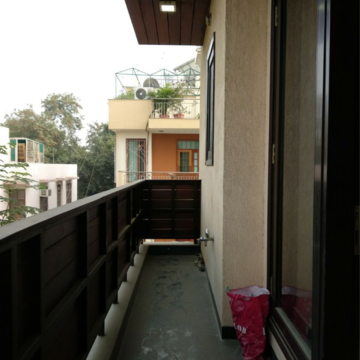 Balcony in 3 BHK Builder Floor at New Friends Colony – for Rent
