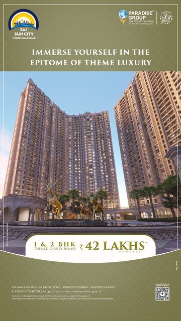 1 BHK Apartment – Exterior View View at Paradise Sai Suncity, Ghot - for Sale