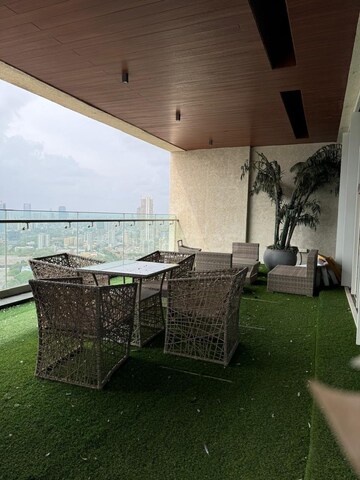 Balcony in 5 BHK Apartment at Avighna One Avighna Park, Lower Parel – for Rent