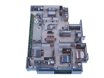 Floor Plan in 3 BHK Apartment at Vaishnodevi Circle – for Sale