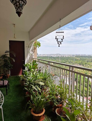 Balcony in 4 BHK Apartment at Universal Botanika Tower A And B, Gachibowli – for Rent