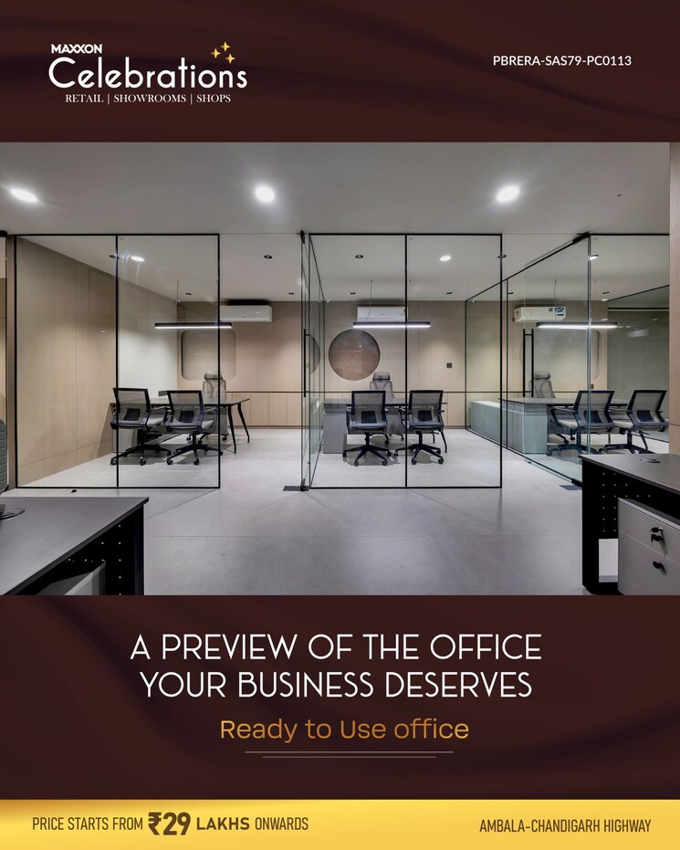 undefined, maxxon-celebrations Commercial Co Working Space 795 Sq.Ft. In Ambala Highway Zirakpur 8763310