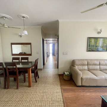 Living Room in 4 BHK Apartment at DLF The Princeton Estate, Golf Course Road – for Rent