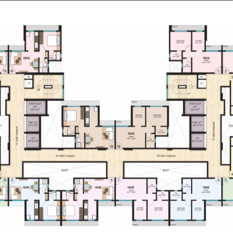 Floor Plan, manas-mauli 1 Bedroom 720 Sq.Ft. Builder Floor In Panvel Sector 21 Navi Mumbai 8763481