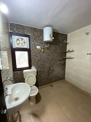 Bathroom in 3 BHK Apartment at Navbharat Apartments, Paschim Vihar – for Rent