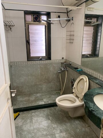 Bathroom in 3 BHK Apartment at Raheja Sherwood, Goregaon East – for Rent