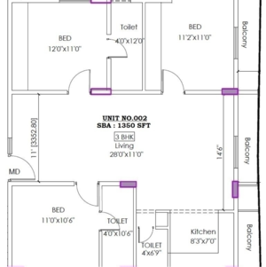 3 BHK Apartment – Map Location View at Sarjapur Road - for Sale