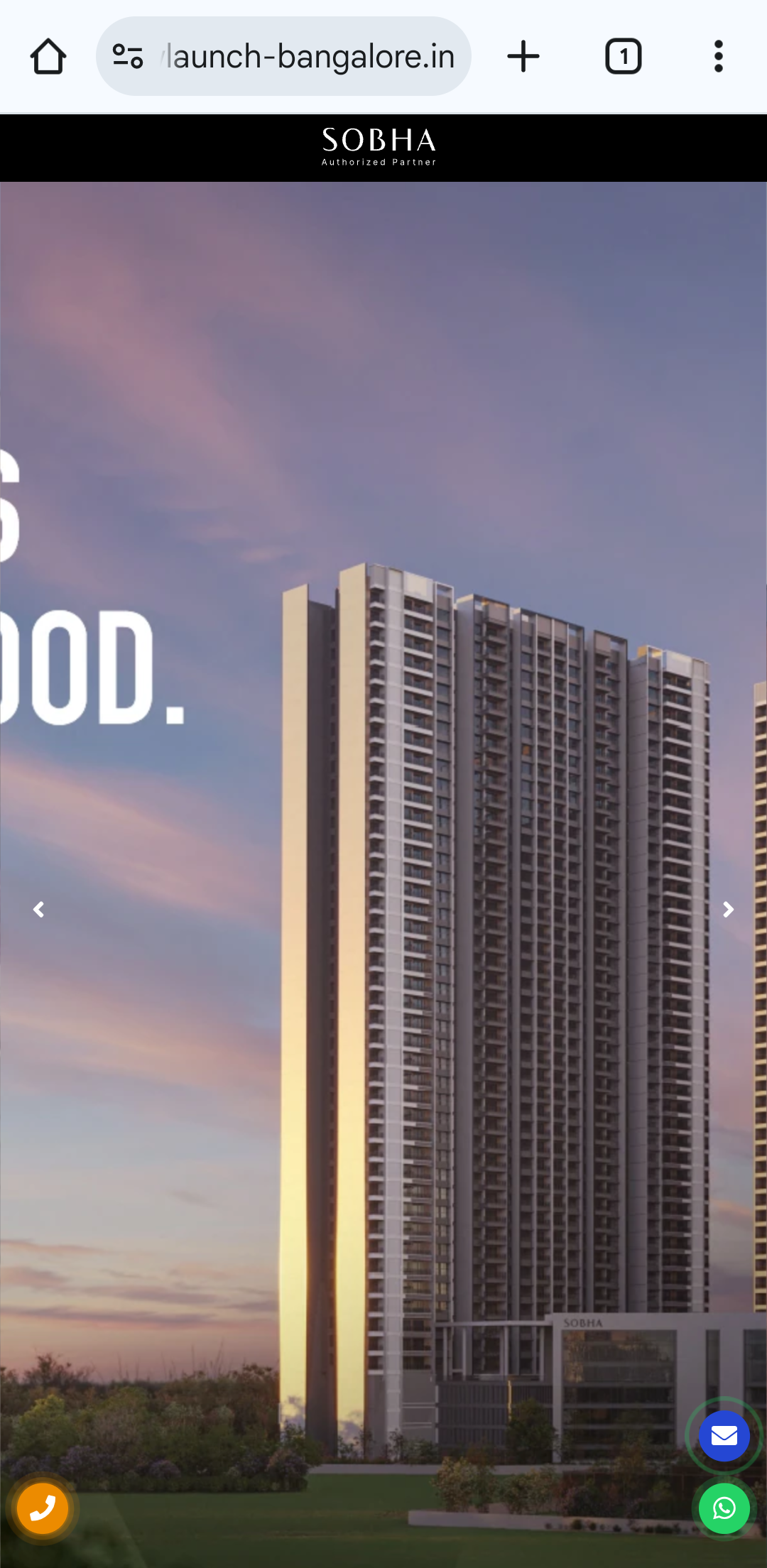 3 BHK Builder Floor For Sale in Sobha Infinia