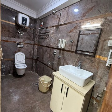 Bathroom in 2 BHK Builder Floor at Chattarpur – for Rent