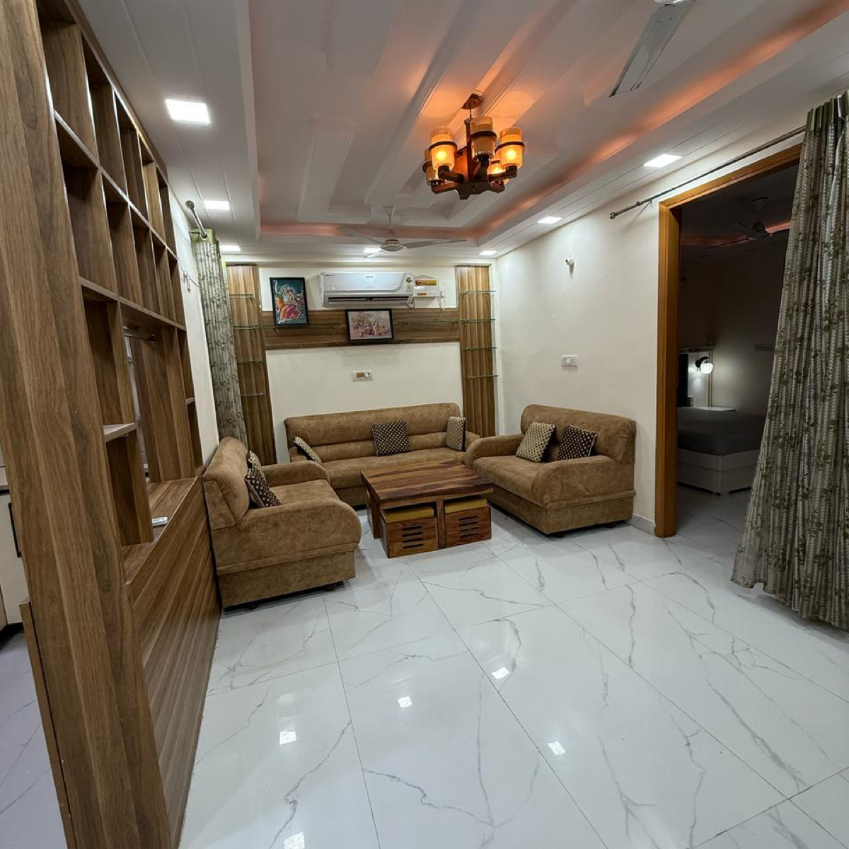 2 BHK + Pooja Room Builder Floor For Rent in Chhattapur 