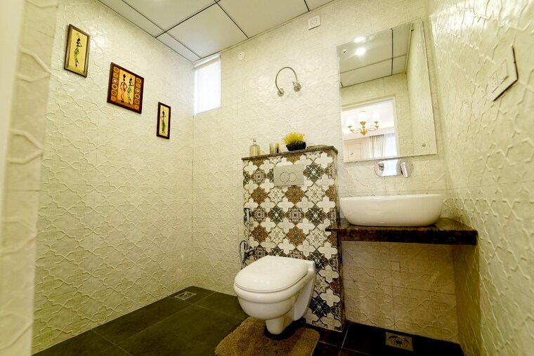 Bathroom, maxxus-elanza 3 Bedroom 1550 Sq.Ft. Apartment In International Airport Road Zirakpur 8764927