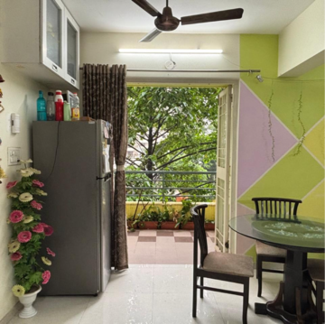 Balcony in 3 BHK Apartment at RK Lunkad Akshay Tower, Wakad – for Rent