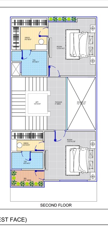 Floor Plan in 4 BHK Independent House at Napania – for Sale