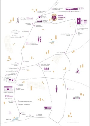 1 BHK Apartment – Map Location View at Birla Trimaya, Devanahalli - for Sale