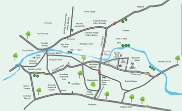 2 BHK Apartment – Map Location View at Unique Youtopia, Kharadi - for Sale