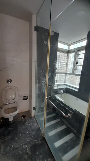 Bathroom in 3 BHK Apartment at Beau Monde, Prabhadevi – for Rent