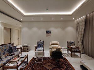 Living Room in 4 BHK Apartment at Bhartiya Leela Residences, Thanisandra Main Road – for Rent