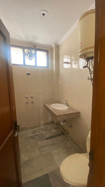 Bathroom in 4 BHK Builder Floor at West Patel Nagar – for Rent