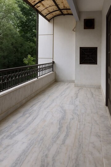 Balcony in 3 BHK Apartment at Sarvodaya Enclave – for Rent