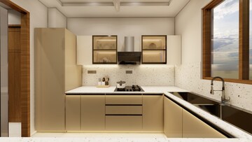 Kitchen in 3 BHK Builder Floor at BPTP District, Sector 81 – for Sale