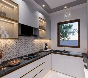 Kitchen in 3 BHK Builder Floor at BPTP District, Sector 81 – for Sale