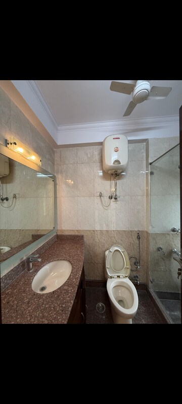 Bathroom in 4 BHK Builder Floor at Greater Kailash I – for Rent