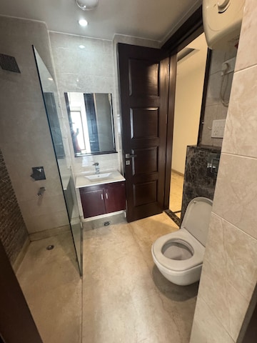 Bathroom in 4 BHK Builder Floor at New Friends Colony – for Rent