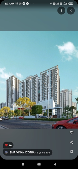 3 BHK + Pooja Room Apartment For Rent in SMR Vinay Iconia Hyderabad