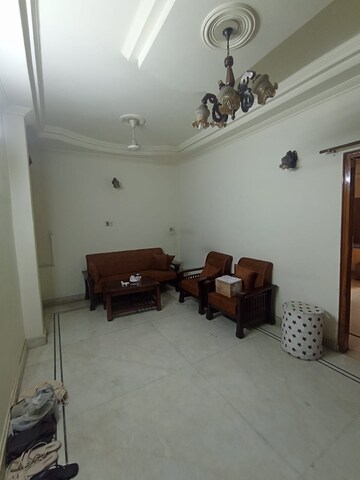 Living Room in 3 BHK Builder Floor at West Patel Nagar – for Rent