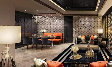 Living Room in 4 BHK Apartment at Lodha Trump Tower, Worli – for Rent