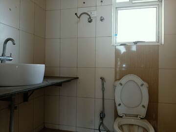 Bathroom in 3 BHK Apartment at Landcraft Golflinks Plaza, Pandav Nagar – for Rent