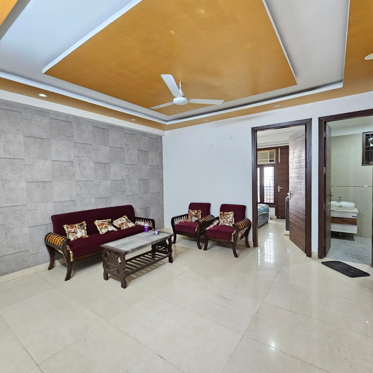 2 BHK + Study Room Builder Floor For Rent in Chhattapur 