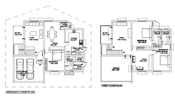 Floor Plan in 4 BHK Villa at Kakkanad – for Sale