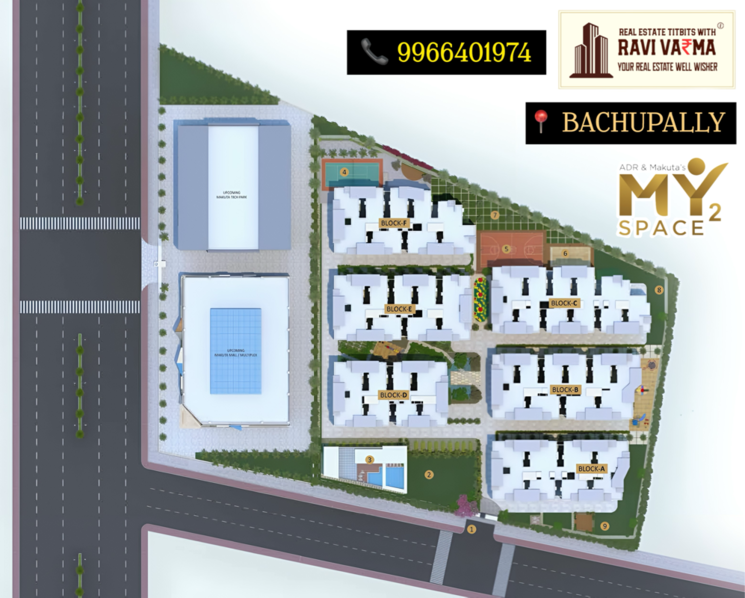 Master Plan, makuta-my-space-2 3 Bedroom 1670 Sq.Ft. Apartment In Bachupally Hyderabad 8768863