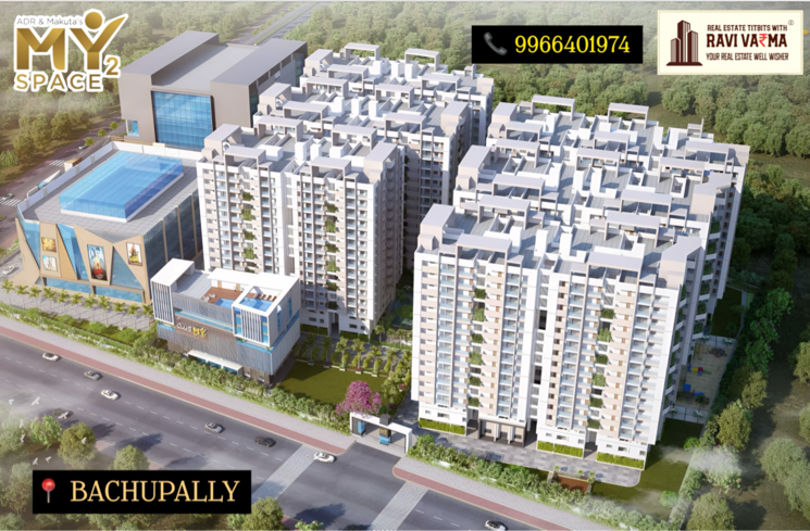 Exterior View, makuta-my-space-2 3 Bedroom 1670 Sq.Ft. Apartment In Bachupally Hyderabad 8768863