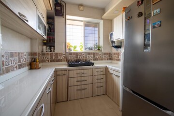 Kitchen in 3 BHK Apartment at Chandravadan CHS, Ganeshwadi – for Rent