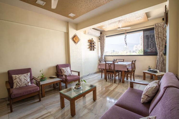 Living Room, chandravadan-chs 3 Bedroom 950 Sq.Ft. Apartment In Ganeshwadi Thane 8768811