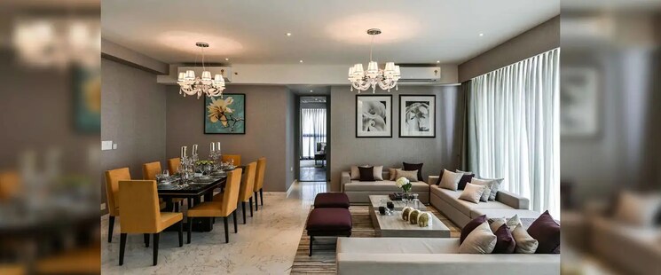 Living Room, runwals-the-reserve 4 Bedroom 2208 Sq.Ft. Apartment In Worli Mumbai 8768842