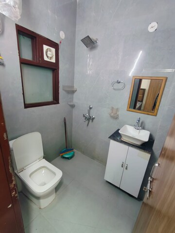Bathroom in 1 BHK Builder Floor at Sushant Lok I – for Rent