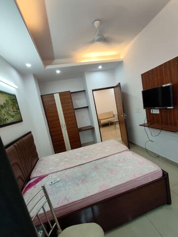 Bedroom in 1 BHK Builder Floor at Sushant Lok I – for Rent