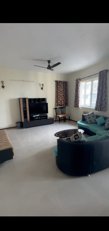 Living Room in 3 BHK Apartment at Unitech Heights, Rajarhat New Town – for Rent