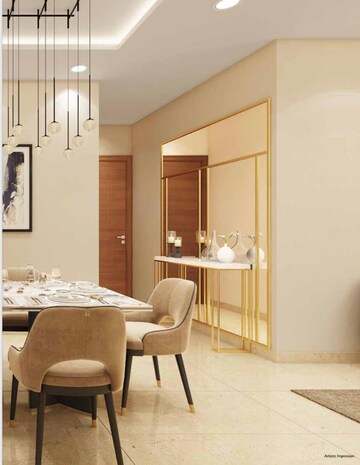 Living Room in 3 BHK Apartment at Aerocity – for Sale