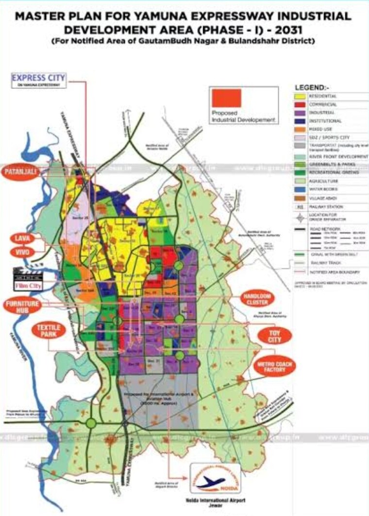 Map Location, yeida-plots Commercial Industrial Plot 600 Sq.Mt. In Dankaur Greater Noida 8769346