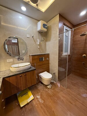 Bathroom in 4 BHK Builder Floor at Srishti Greenfield Homes, Green Fields Colony – for Sale