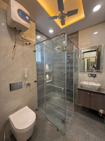 Bathroom in 4 BHK Builder Floor at Srishti Greenfield Homes, Green Fields Colony – for Sale
