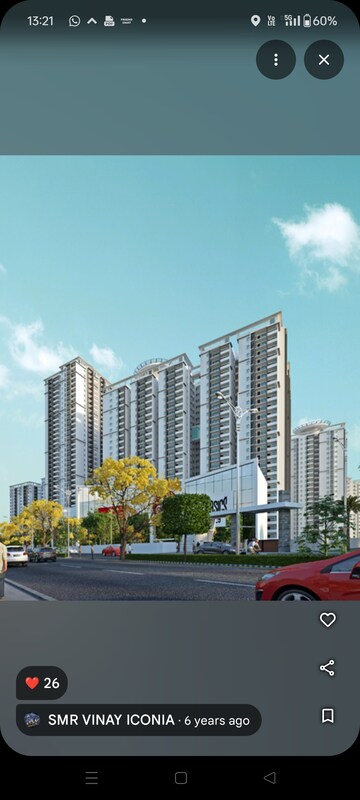 3 BHK Apartment For Rent in SMR Vinay Iconia Hyderabad, Kondapur
